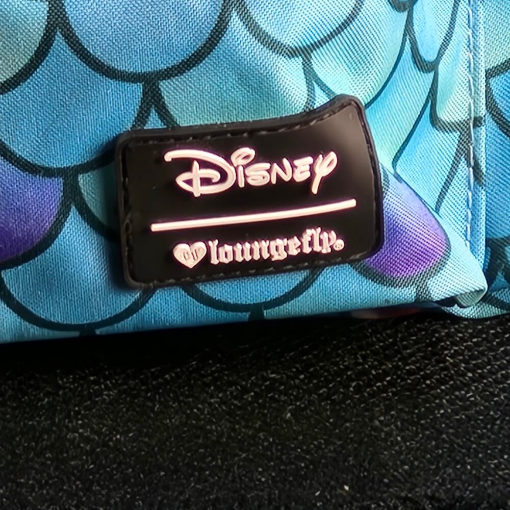Loungefly Little Mermaid Heart Logo Backpack • 2018 • NWT • VHTF • Ariel Dongle - Picture 5 of 16